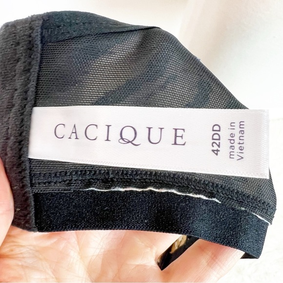 CACIQUE LANE BRYANT TIGER STRIPE UNDERWIRE BRA DEMI UNLINED WOMENS SZ 42DD - Picture 9 of 11